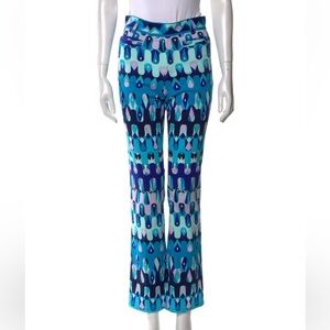 Emilio Pucci Blue and Purple Patterned Pants